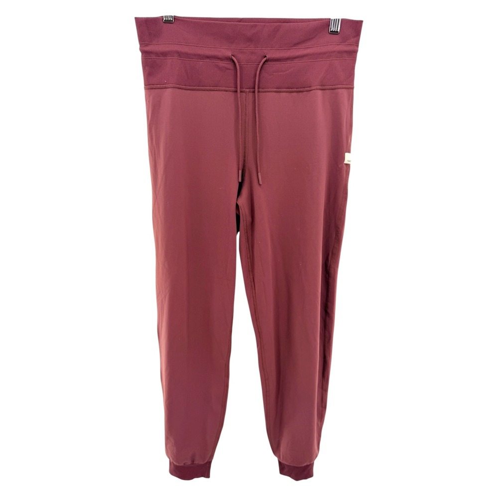 Vuori Womens Performance Joggers Rosewood Red Drawstring Activewear Pants 30x26